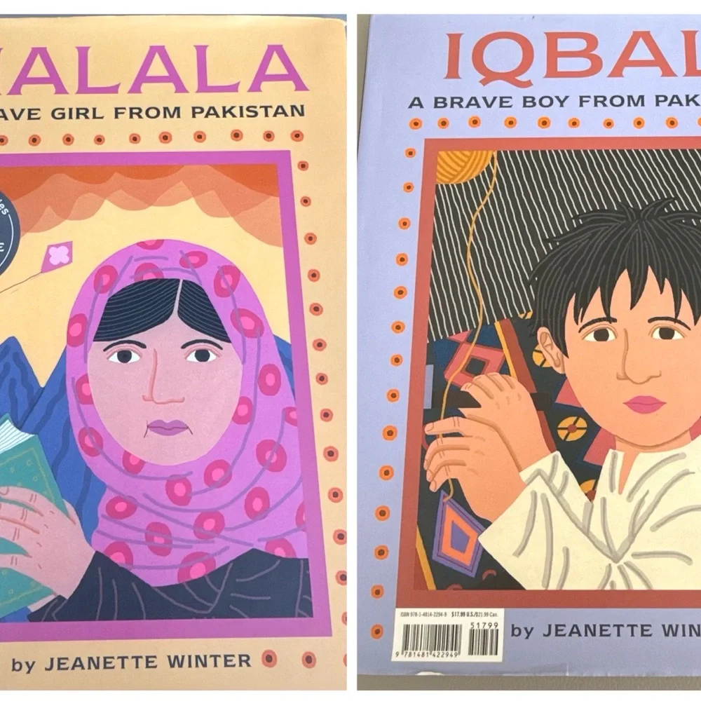 Malala & Iqbal Brave Kids from Pakistan Flip Book by Jeanette Winter Reversible